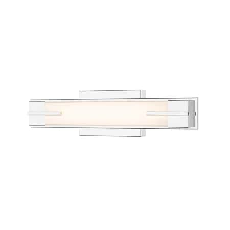 Z-Lite Chase 1 Light Vanity, 18in. W x 4.5in. H, Chrome 4100-18W-CH-LED